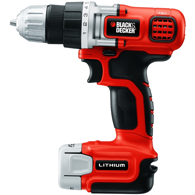 Black+Decker BDCDD12C Driver, Battery Included, 12 V, 1.5 Ah, 3/8 in Chuck, Keyless Chuck