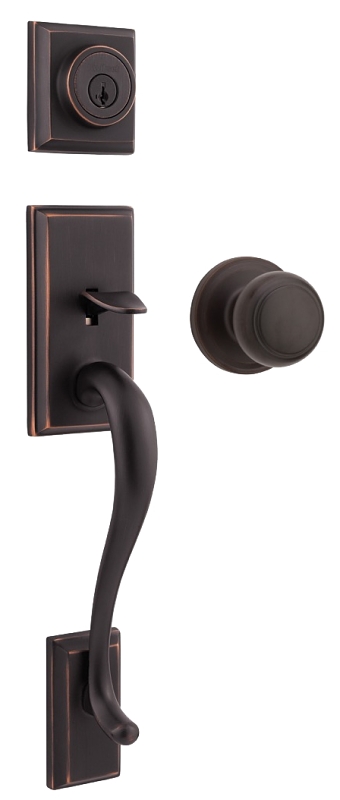 Weiser Hawthorne x Troy Series GA9471 HE/T11P SMT VS Handleset, 2 Grade, Venetian Bronze, 2-3/8 to 2-3/4 in Backset