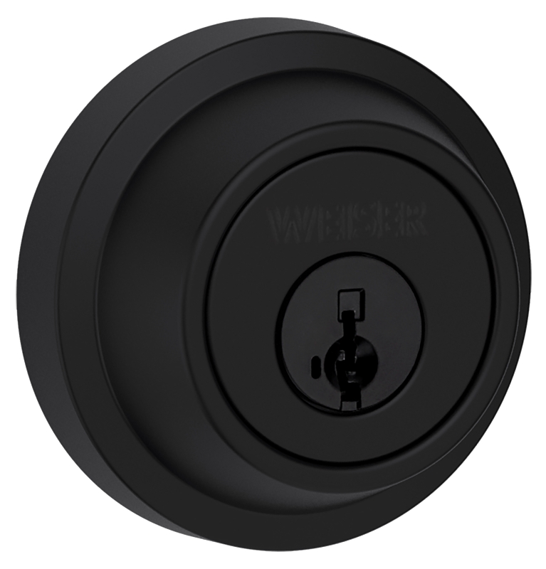 Weiser Elements Series 9GDC94710-074 Deadbolt, Grade 3 Grade, Keyed Key, Matte Black, 2-3/8, 2-3/4 in Backset