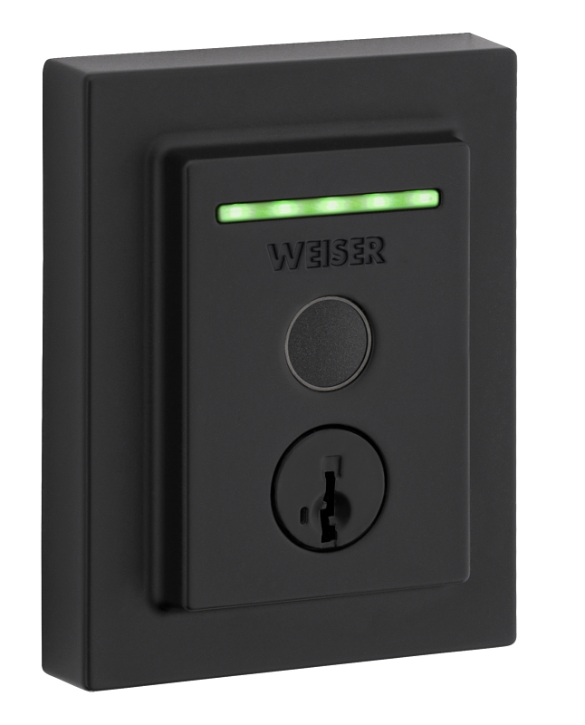 Weiser Halo Touch Contemporary Series 9GED30000-004 Electronic Deadbolt, Contemporary Design, Matte Black, Residential