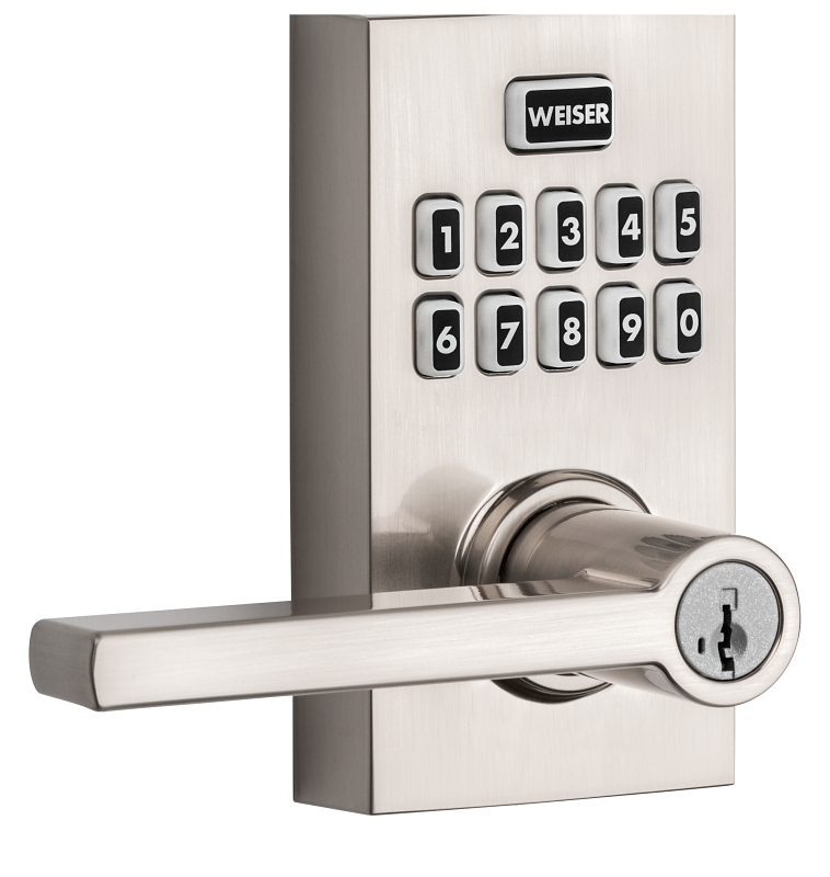 Weiser SmartCode Series 9GED27000-001 Deadbolt, 2 Grade, Satin Nickel, 2-3/8 to 2-3/4 in Backset, KW1 Keyway