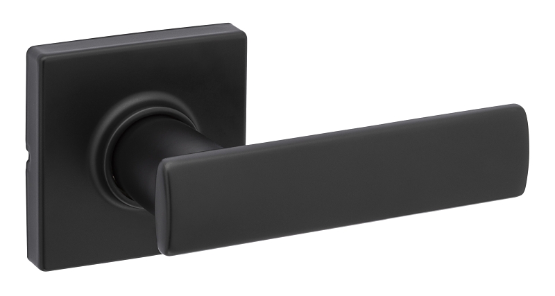 Weiser 9GLC1010-069 Passage Door Lockset, Lever Handle, Zinc, Matte Black, 2-3/8 to 2-3/4 in Backset, 2-1/4 in Strike