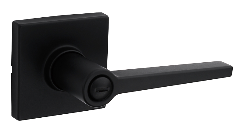 Weiser Daylon Square Rose Safe Lock Series 9SL30000-082 Privacy Lever, Matte Black, Metal, Universal Hand