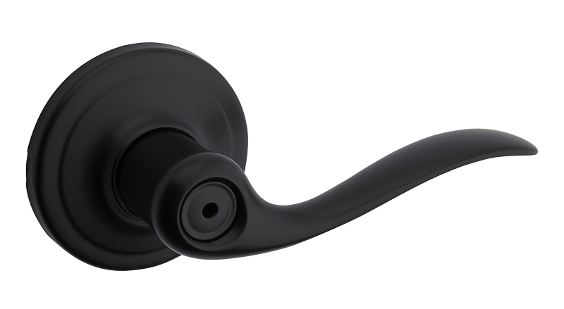 Weiser Toluca Series 9GLA3310-117 Privacy Lever, Matte Black, Metal, Universal Hand