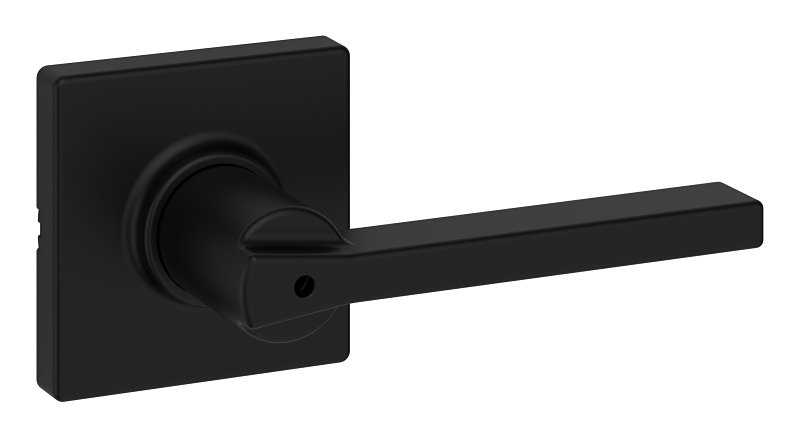 Weiser Casey Elements Series 9GLC3310-072 Privacy Lever, Matte Black, Aluminum, Universal Hand
