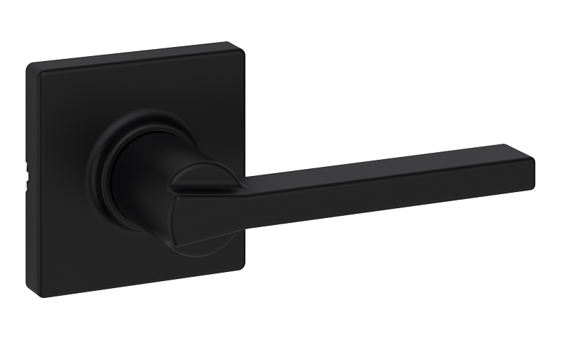 Weiser 9GLC1010-072 Passage Door Lockset, Lever Handle, Zinc, Matte Black, 2-3/8 to 2-3/4 in Backset, 2-1/4 in Strike