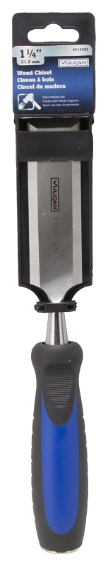 Vulcan JL-CH5 Chisel, 1-1/4 in Tip, 10-1/4 in OAL, CRV Blade, Ergonomic Grip Handle