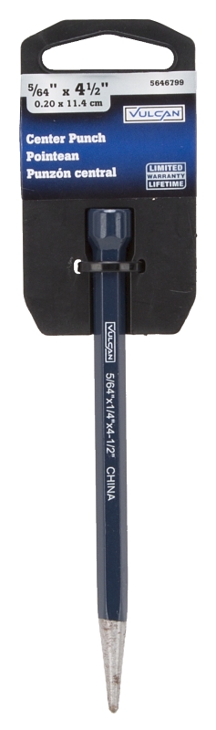 Vulcan JL-CSL014 Center Punch, 1/4 in Dia Shank, Hex Shank