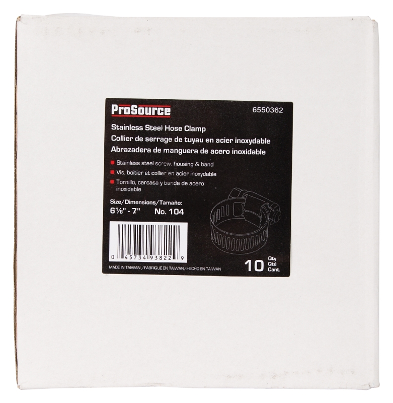 ProSource HCRSS104 Interlocked Hose Clamp, Stainless Steel, Stainless Steel