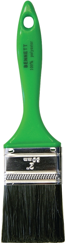 Bennett P0 GRN 50 Paint Brush, Black, 2 in W, Polyester Bristle