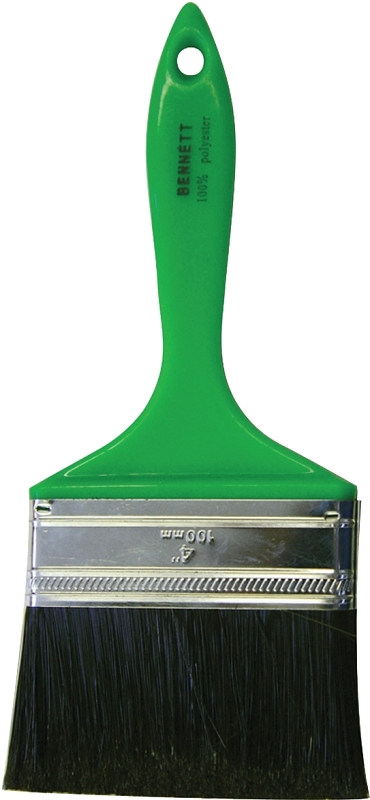 Bennett P0 GRN 100 Paint Brush, Black, 4 in W, Polyester Bristle