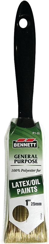 Bennett P1-25 Paint Brush, 1 in W, Polyester Bristle