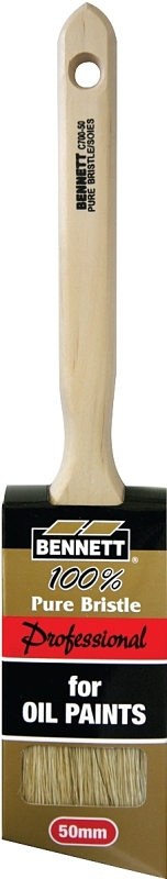 Bennett ANG B 2IN Paint Brush, White, 2 in W, Polyester Bristle