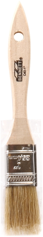 Bennett C40-1IN Paint Brush, White, Wood Handle, 1 in W