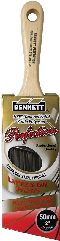 Bennett STB ANG 50 Paint Brush, 2 in W, Polyester Bristle, Short Stubby Handle