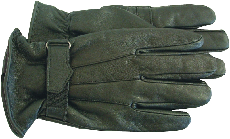 Boss 7182L Gloves, L, Keystone Thumb, Open Cuff, Leather, Black