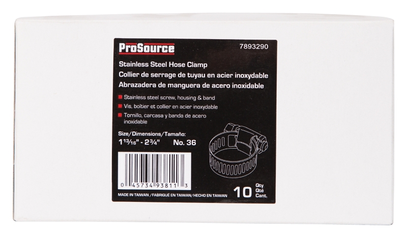 ProSource HCRSS36 Interlocked Hose Clamp, Stainless Steel, Stainless Steel