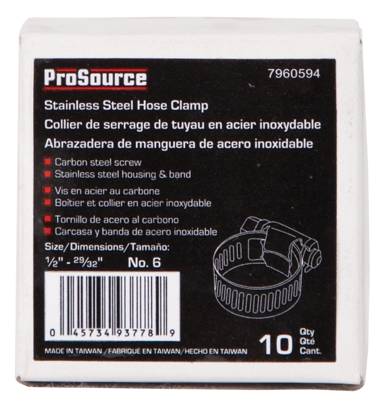 ProSource HCMAN06 Interlocked Hose Clamp, Stainless Steel, Stainless Steel