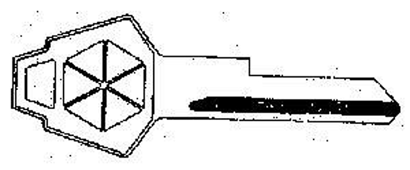 Ilco 1555 Key Blank, Nickel-Plated, For: Weiser Lockset