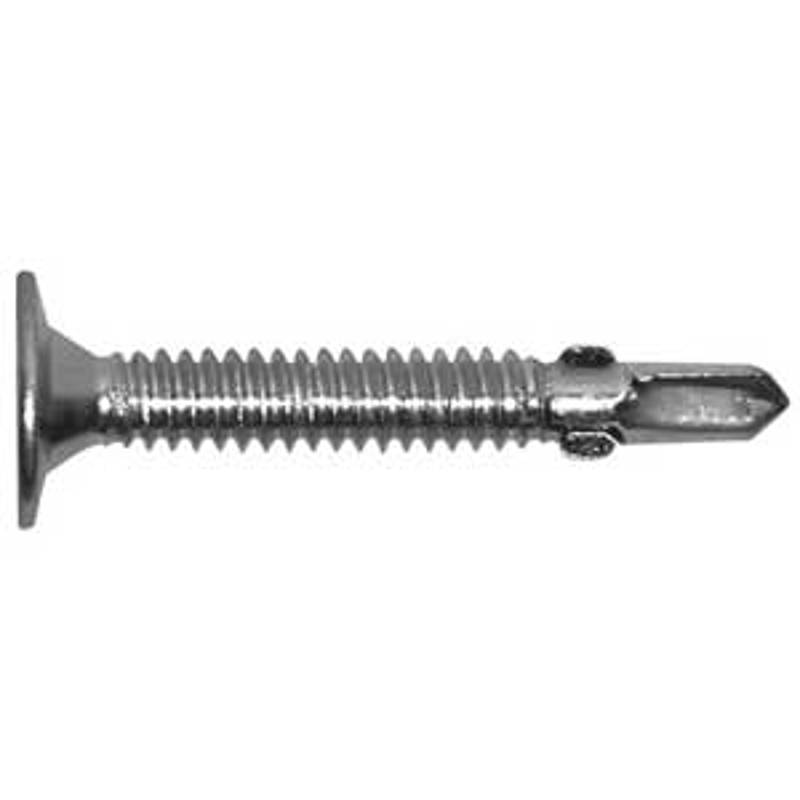 Reliable WKRTZ WKRTZ123VP Series Screw, 100 BX, #12-24 Thread, 3 in L, Full Thread, Wafer Head, Square Drive, Steel