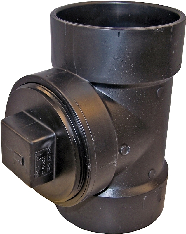Canplas 102115SBC Test Pipe Tee, 2 in, Hub x FNPT, ABS
