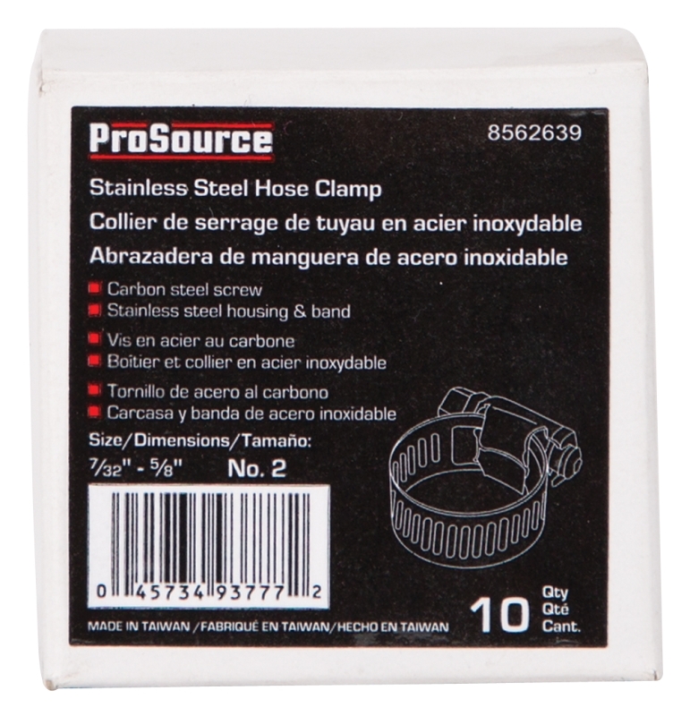 ProSource HCMAN04 Interlocked Hose Clamp, Stainless Steel, Stainless Steel