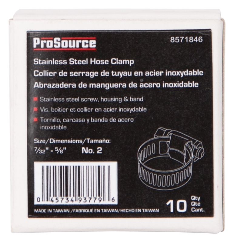 ProSource HCMSS04 Interlocked Hose Clamp, Stainless Steel, Stainless Steel
