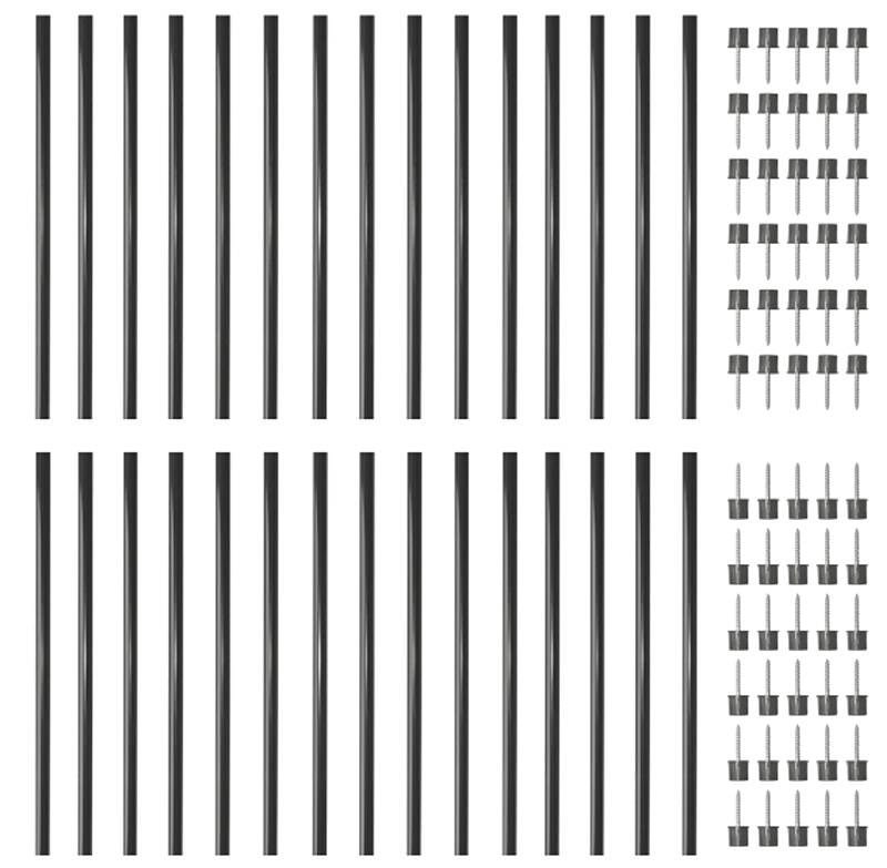 Nuvo Iron CR-32 Baluster, 3/4 in Dia, 32 in L, Round, Steel, Black, Galvanized