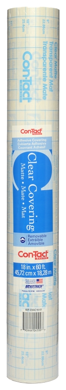 Con-Tact Frosty 60F-C9AC16-01 Self-Adhesive Covering, 18 in L, 60 ft W, Vinyl, Clear