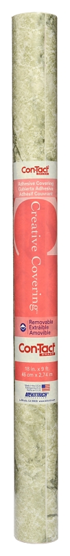 Con-Tact Creative Covering 09F-C9J53-12 Adhesive Covering, 18 in L, 9 ft W, Italian Marble