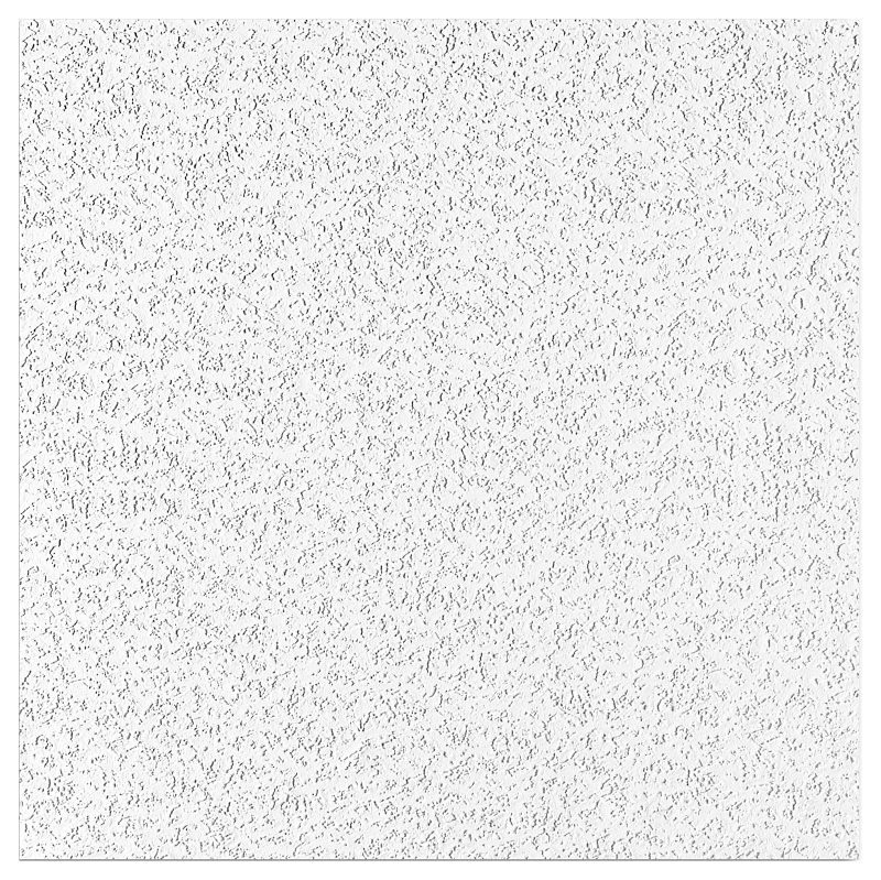 USG SANTA FE Series 212 SANTA FE Acoustical Ceiling Panel, 4 ft L, 2 ft W, Square Shape/Pattern, White Fabric