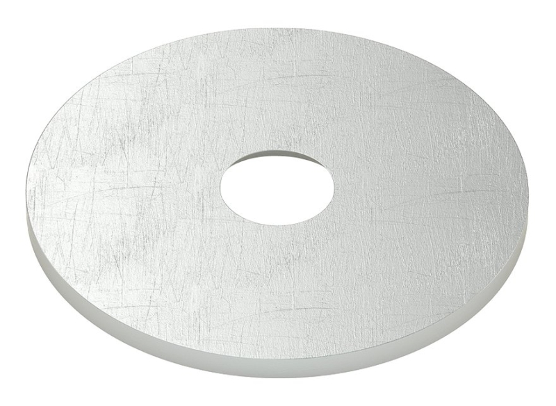 Reliable WWZ1MR Wood Screw Washer, 0.23 in ID, 1 in OD, 0.07 in Thick, Steel, Zinc