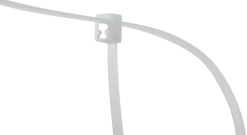 GB 45-308SC Cable Tie, Double-Lock Locking, 6/6 Nylon, Natural