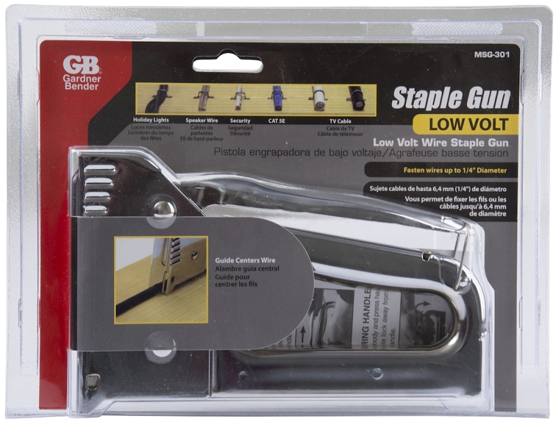 GB MSG-301 Low Volt Wire Staple Gun, Silver