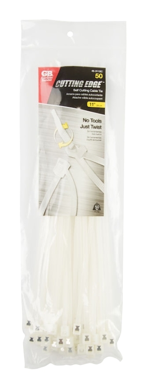 GB 46-311SC Cable Tie, Double-Lock Locking, 6/6 Nylon, Natural