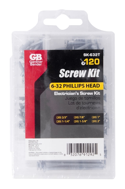 GB SK-632T Electrician Screw Kit, Silver