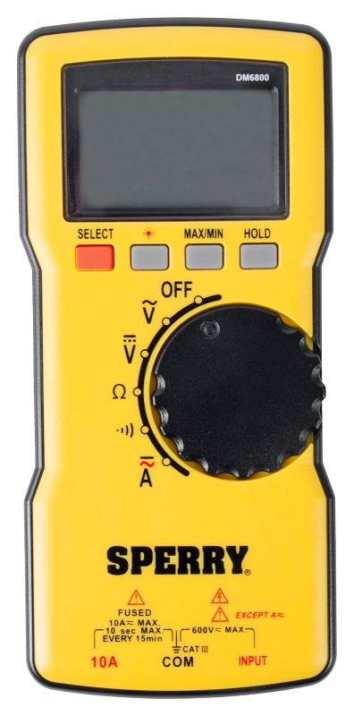 Sperry Instruments DM6800 Multimeter, 1999 Count Resolution, Digital, LCD Display