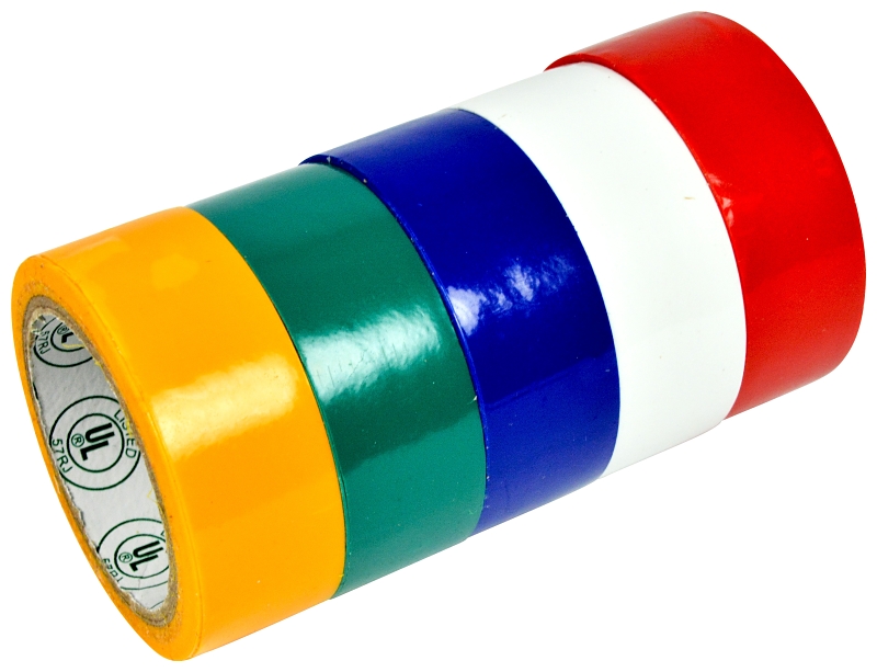 GB GTPR-575 Electrical Tape, 12 ft L, 3/4 in W, Assorted