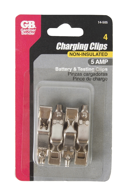 GB 14-505 Charger Clip, Steel Contact, Silver Insulation