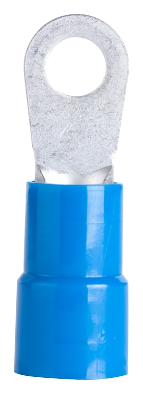 GB 14-095 Ring Terminal, 600 V, 6 AWG Wire, 1/4 in Stud, Vinyl Insulation, Blue