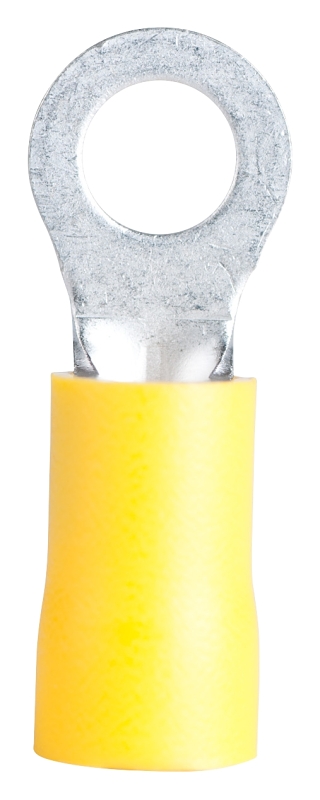 GB 14-099 Ring Terminal, 600 V, 4 AWG Wire, 1/2 in Stud, Vinyl Insulation, Yellow