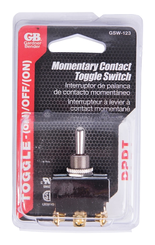 GB GSW-123 Toggle Switch, 125/250 V, DPDT, Screw Terminal