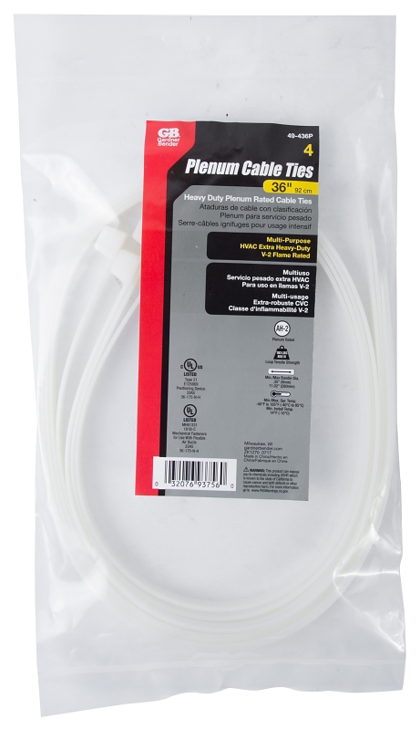 GB 49-436P Cable Tie, Plenum, Natural