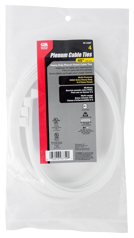 GB 49-448P Cable Tie, Plenum, Natural