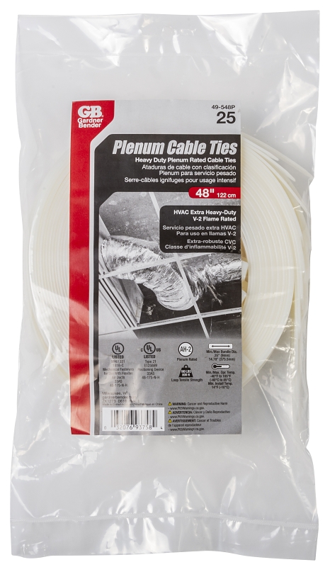 GB 49-548P Cable Tie, Plenum, Natural