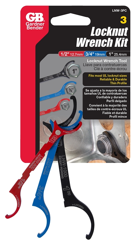 GB LNW-3PC Wrench Set, 3-Piece, Steel