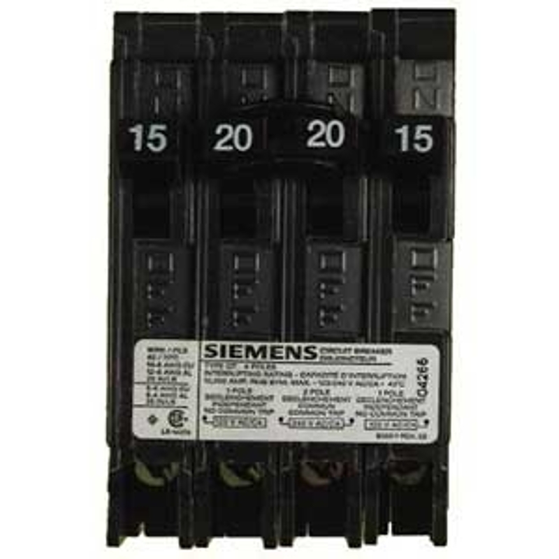 Siemens Q21520CTNC Circuit Breaker, 15 A, 2 -Pole, 120/240 VAC, Plug Mounting