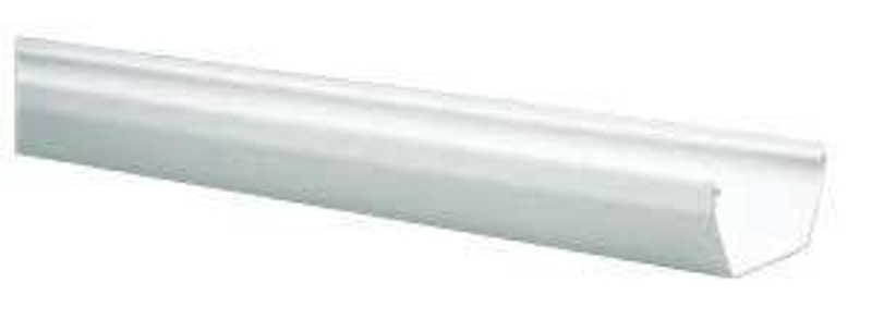 Amerimax T0473 Contemporary Gutter, 10 ft L, 4 in W, Vinyl, White