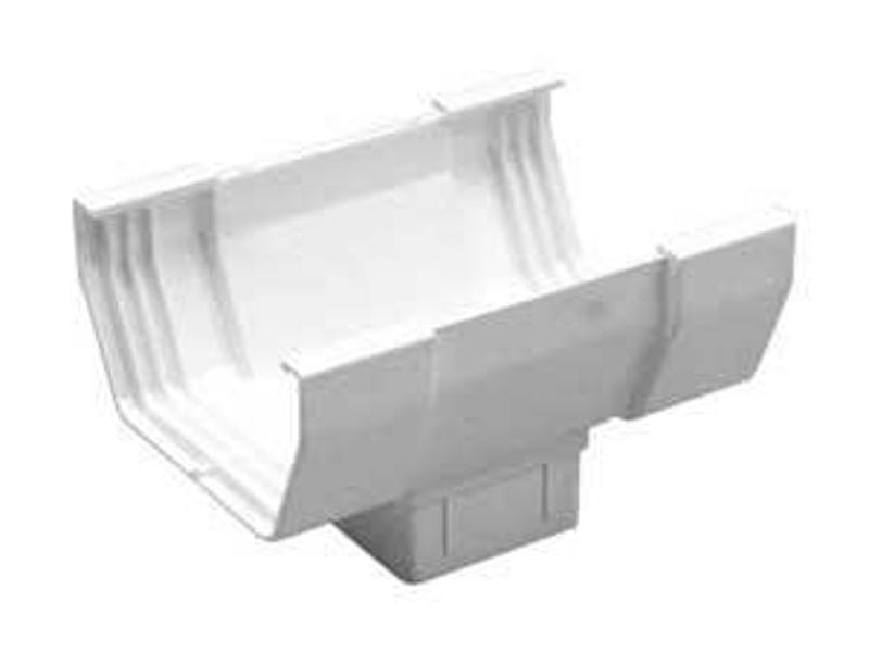 Amerimax T0406 Gutter Center Outlet, Vinyl, White