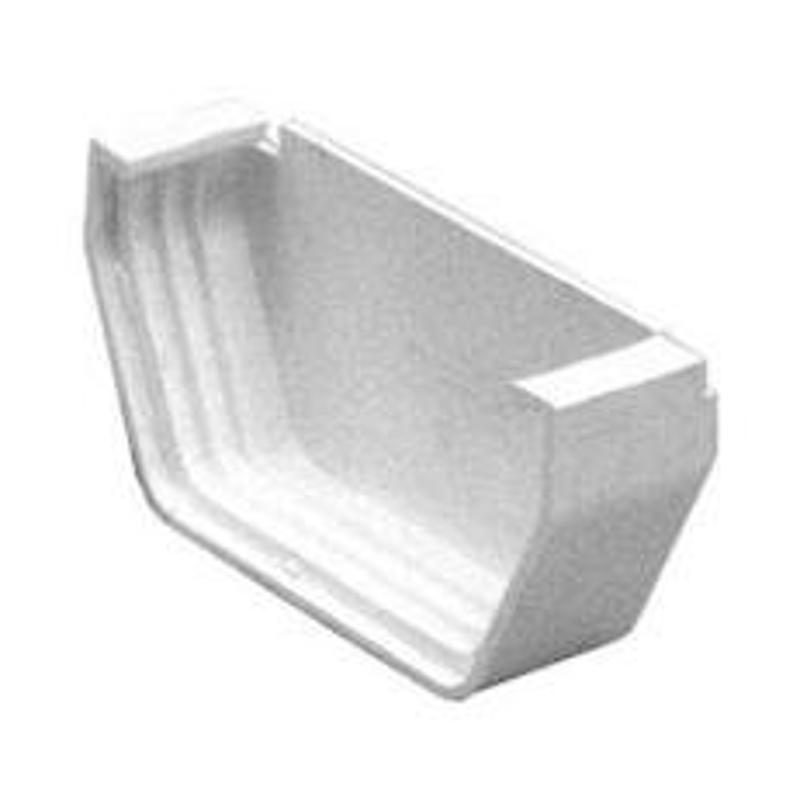 Amerimax T1411 Gutter End Cap, 4 in W, Vinyl, Brown